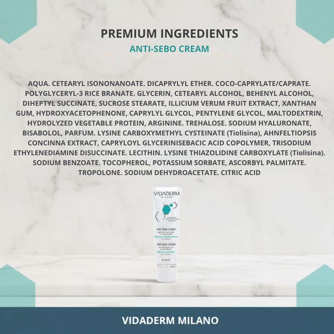 Vidaderm Anti-Sebo Treatment Cream | Reduce Oil by 34% in 14 Days