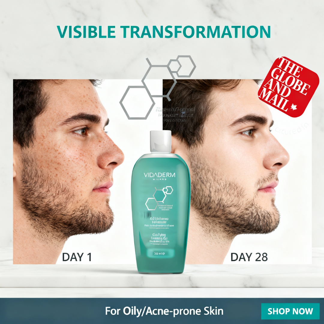 Vidaderm Clarifying Foaming Gel | Oil-Control Cleanser for Acne-Prone Skin