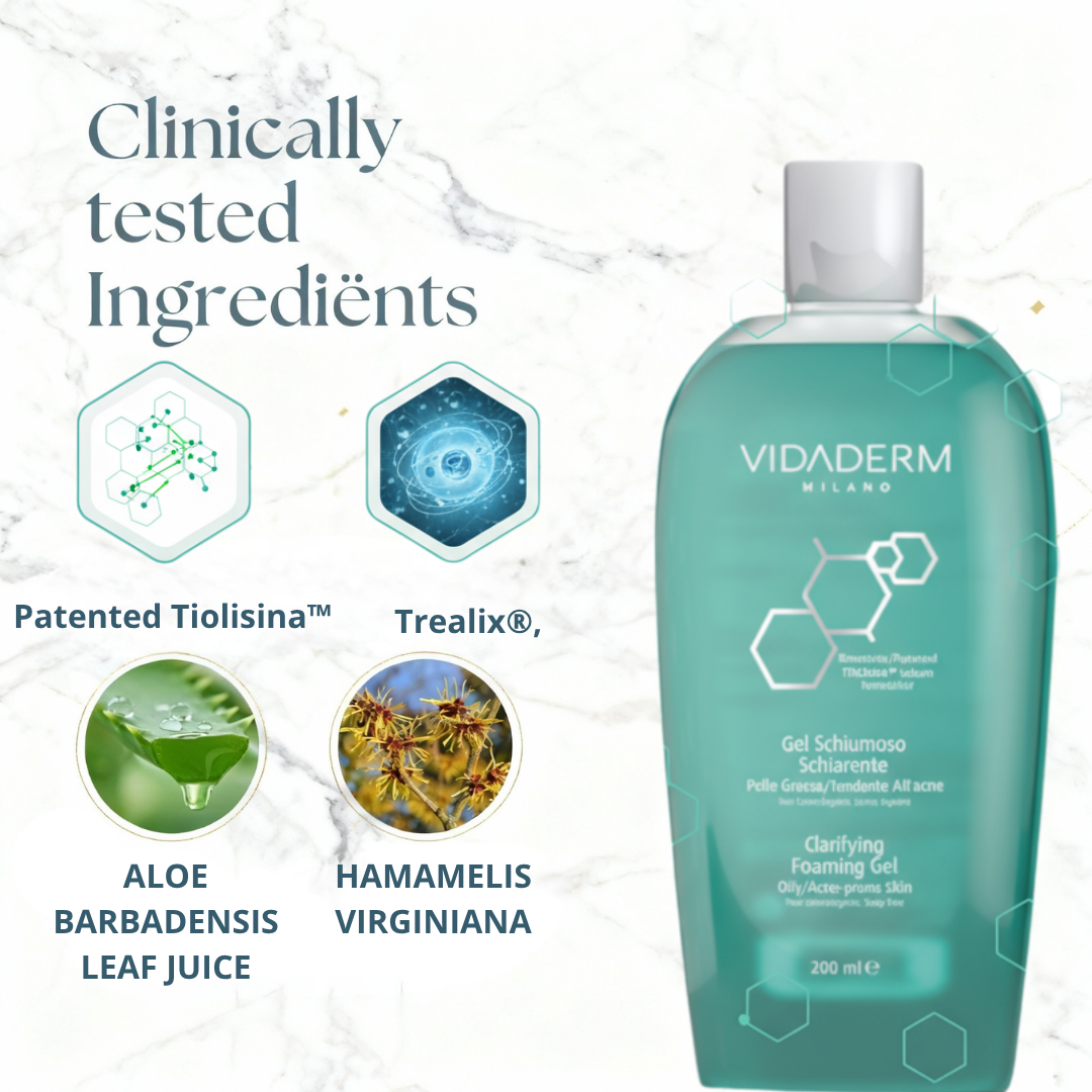 Vidaderm Clarifying Foaming Gel | Oil-Control Cleanser for Acne-Prone Skin