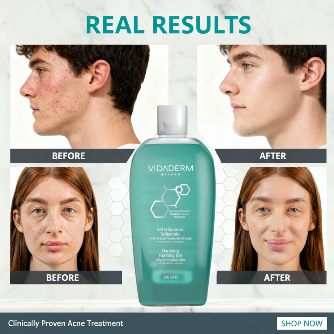 Vidaderm Clarifying Foaming Gel | Oil-Control Cleanser for Acne-Prone Skin