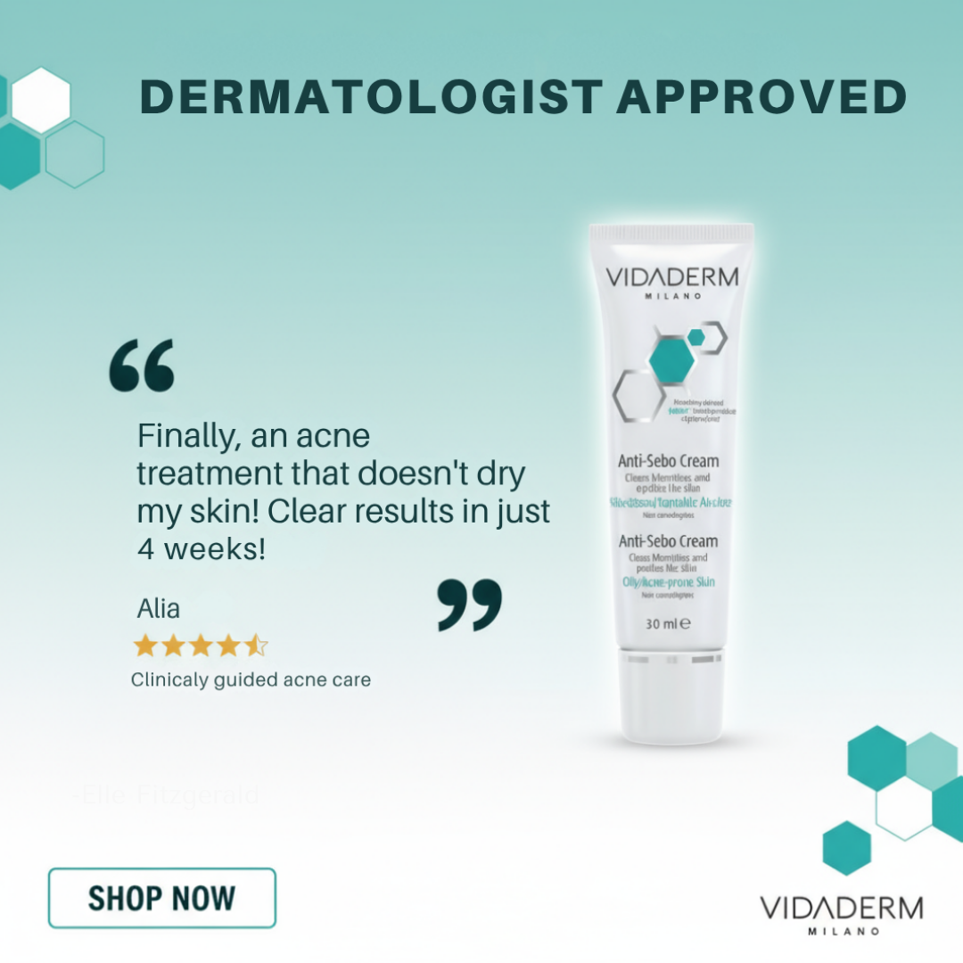Vidaderm Anti-Sebo Treatment Cream | Reduce Oil by 34% in 14 Days