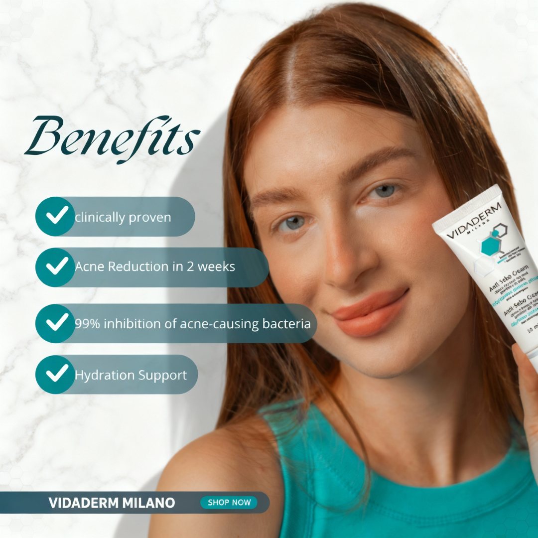 Vidaderm Anti-Sebo Treatment Cream | Reduce Oil by 34% in 14 Days